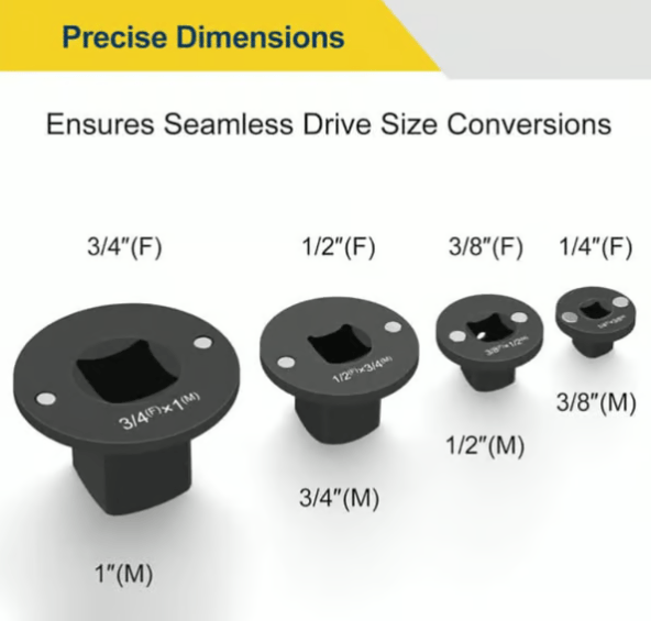 š„Hot saleš„- Low Profile Impact Socket Adapter Set ā Industrial Drive Ratchet & Wrench Adapter Set for Tight Spaces