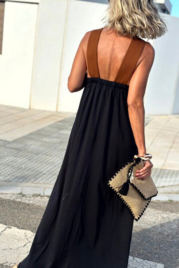 Needtoknit - Women's cross backless sleeveless dress
