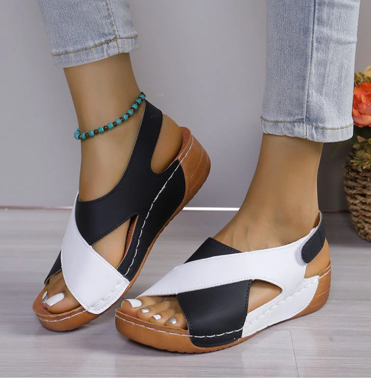 Women's fish mouth Velcro sandals