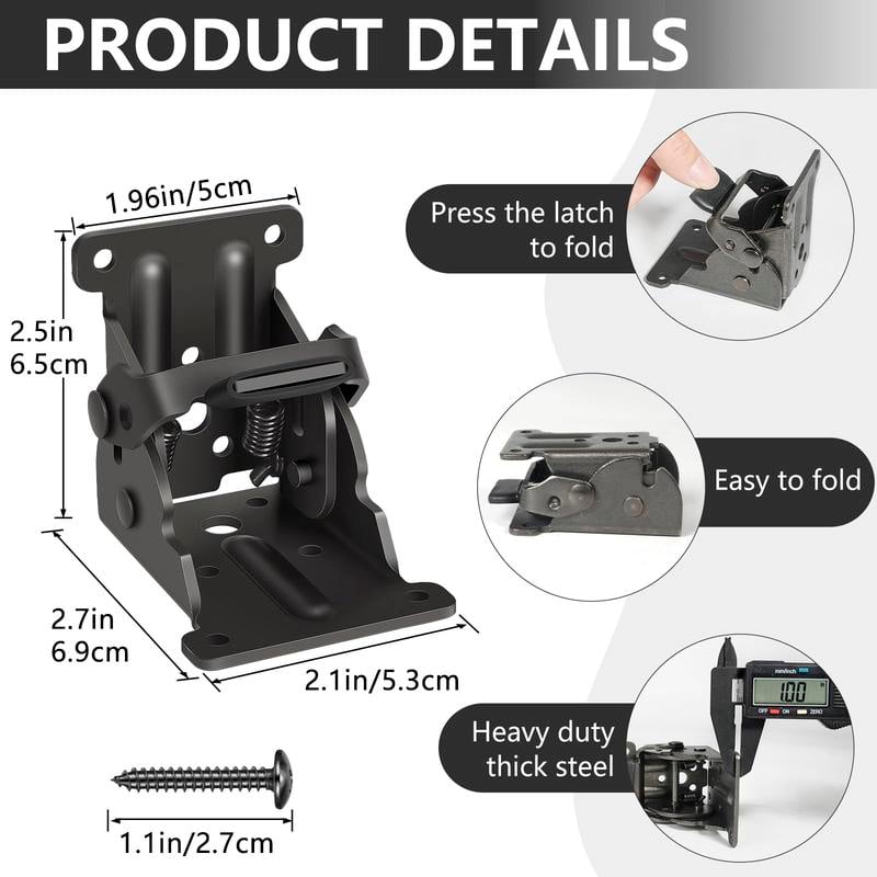 🔥Hot sale🔥- Heavy-Duty Folding Table Leg Brackets with Self-Locking Hinges