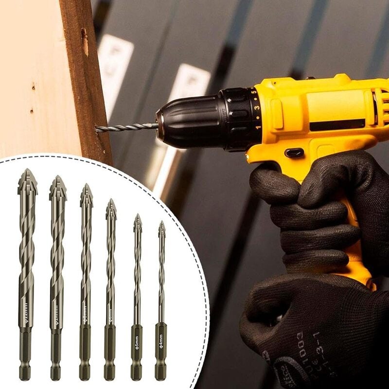 🔥Hot sale🔥- New Four-Flute Sawtooth Eccentric Drill Bit Set(1 Set 6 PCS)