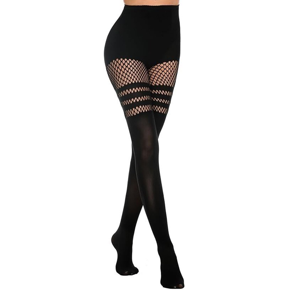 🔥Hot sale🔥- Women's Sexy Fishnet Mock Thigh High Stockings
