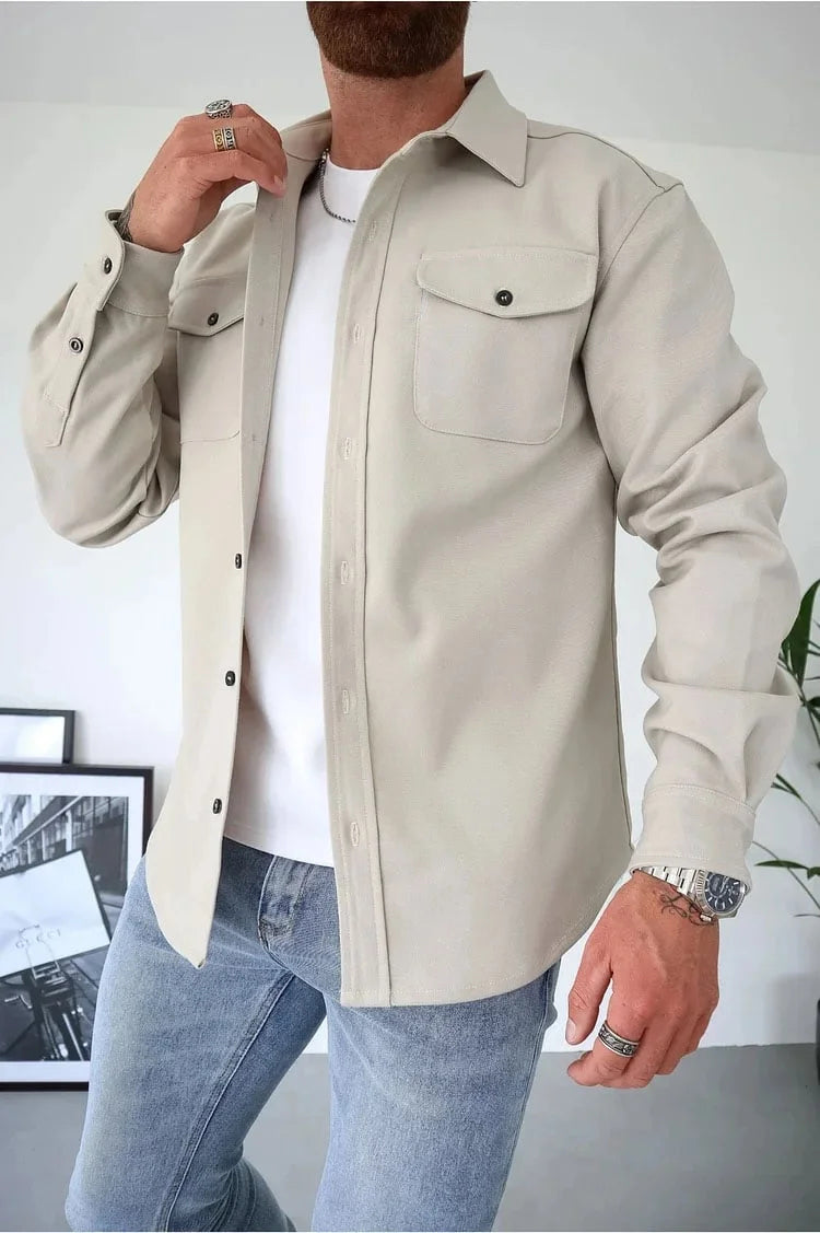 🔥Hot sale🔥- Button Down Shirt Jacket
