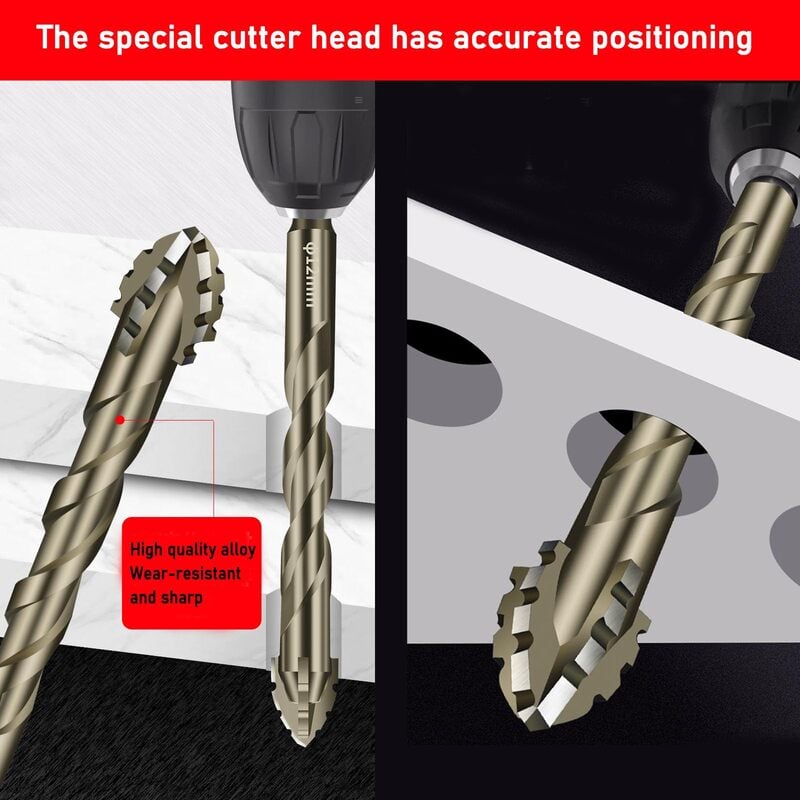 🔥Hot sale🔥- New Four-Flute Sawtooth Eccentric Drill Bit Set(1 Set 6 PCS)