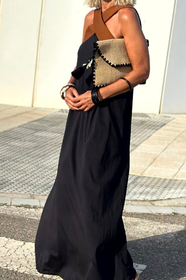 Needtoknit - Women's cross backless sleeveless dress