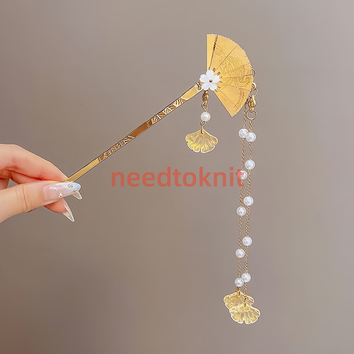 Antique tassel hairpin retro hairpin hair accessories(fan tassel)