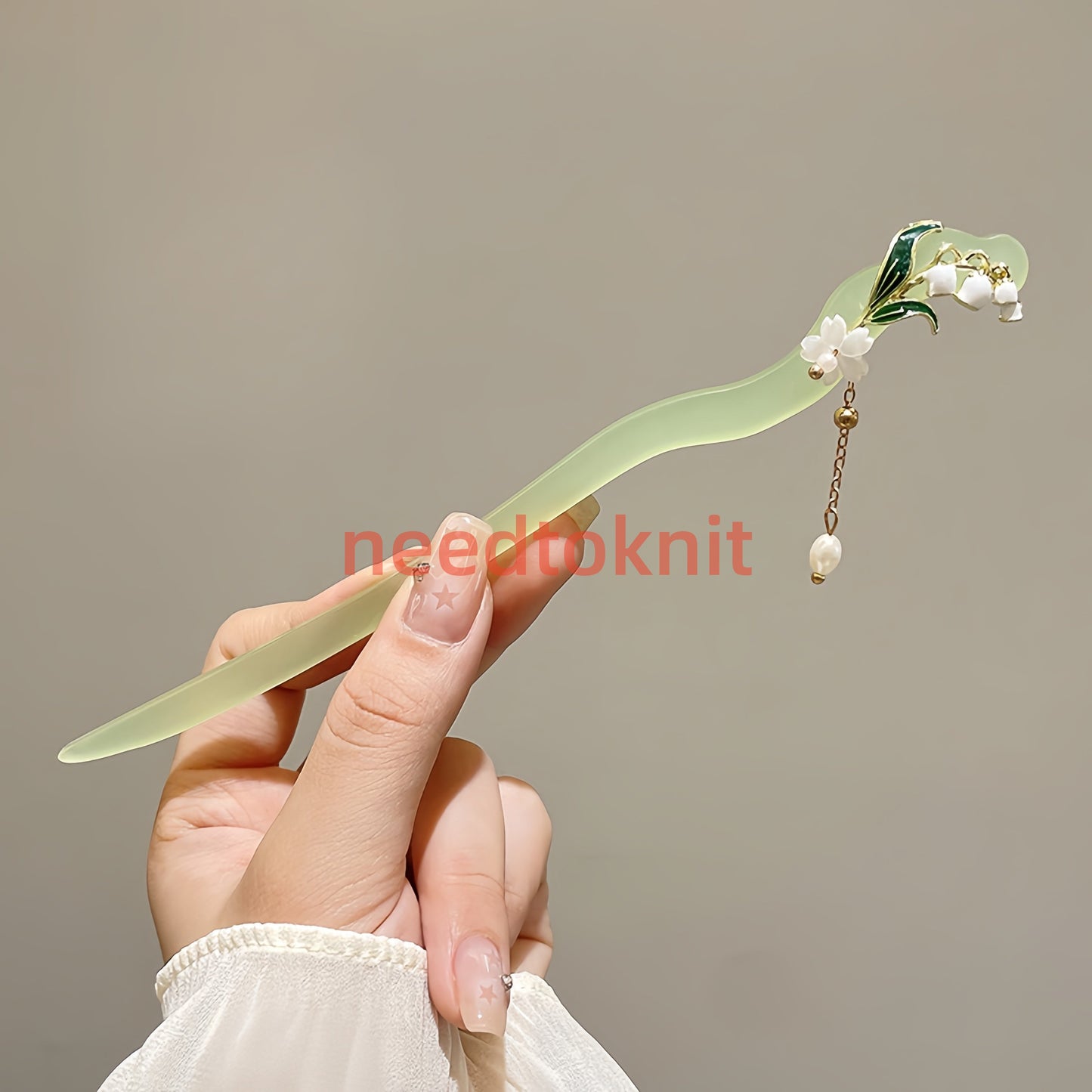 Antique tassel hairpin retro hairpin hair accessories(clear autumn leaves)