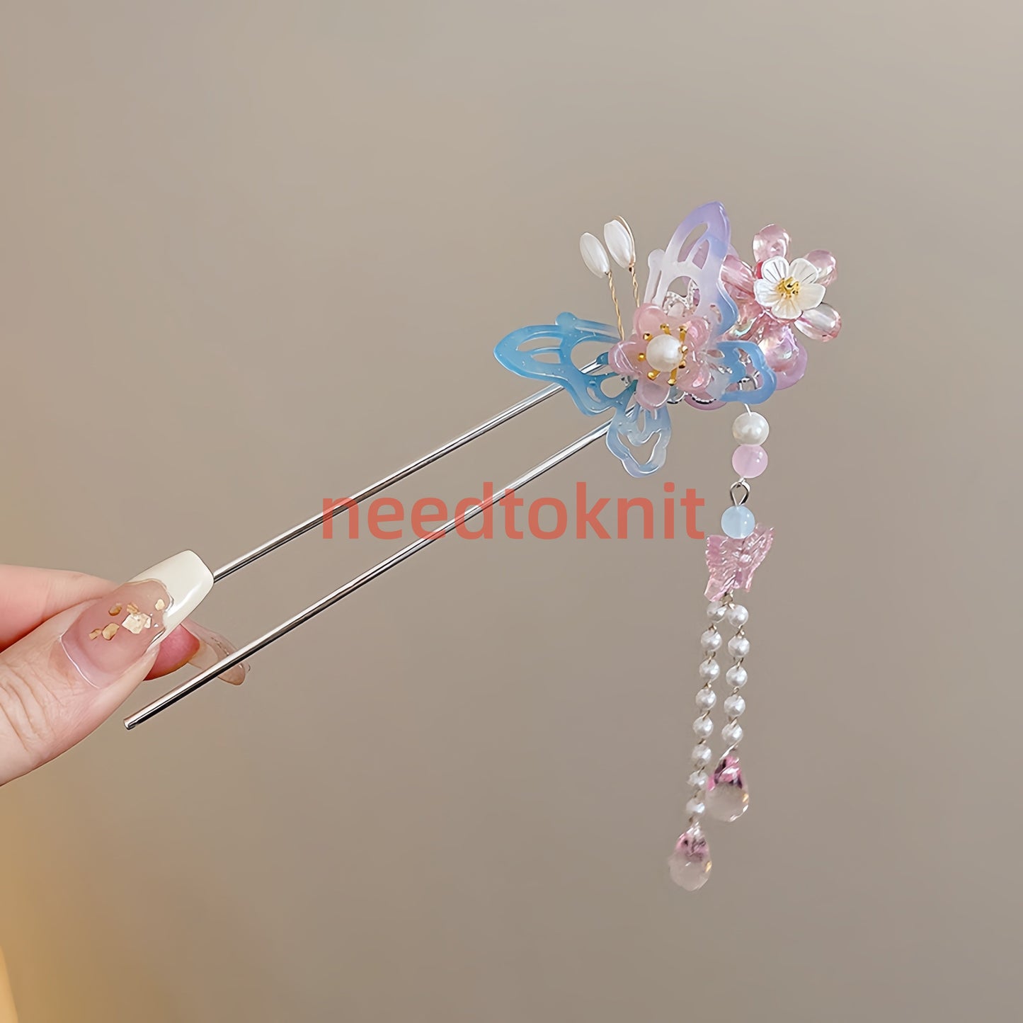 Antique tassel hairpin retro hairpin hair accessories(colorful butterfly)