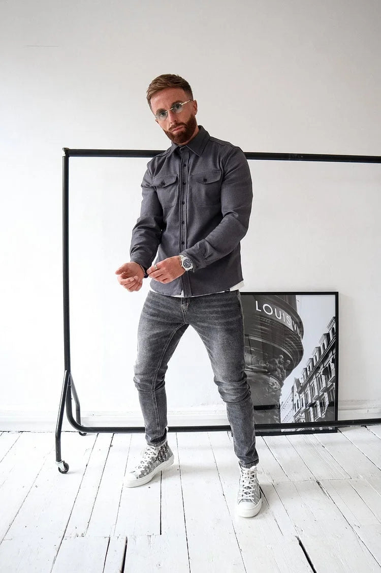 🔥Hot sale🔥- Button Down Shirt Jacket
