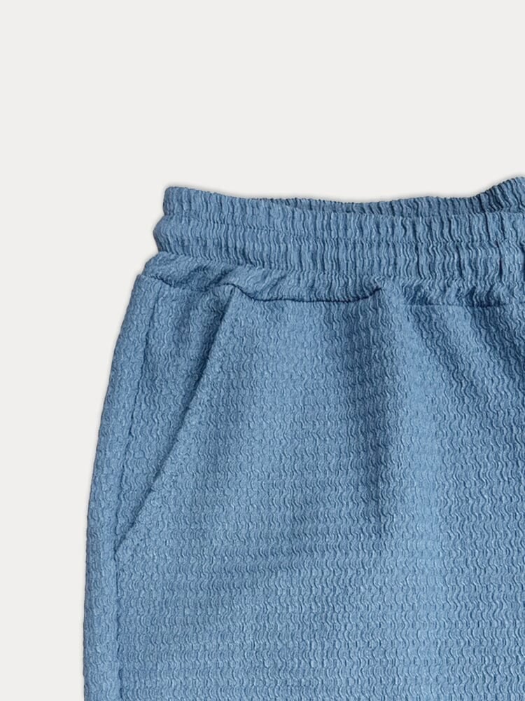 🔥Hot sale🔥- Casual Water Ripple Textured Shirt Set