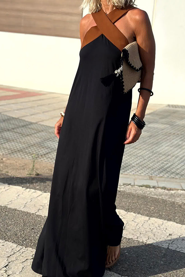 Needtoknit - Women's cross backless sleeveless dress