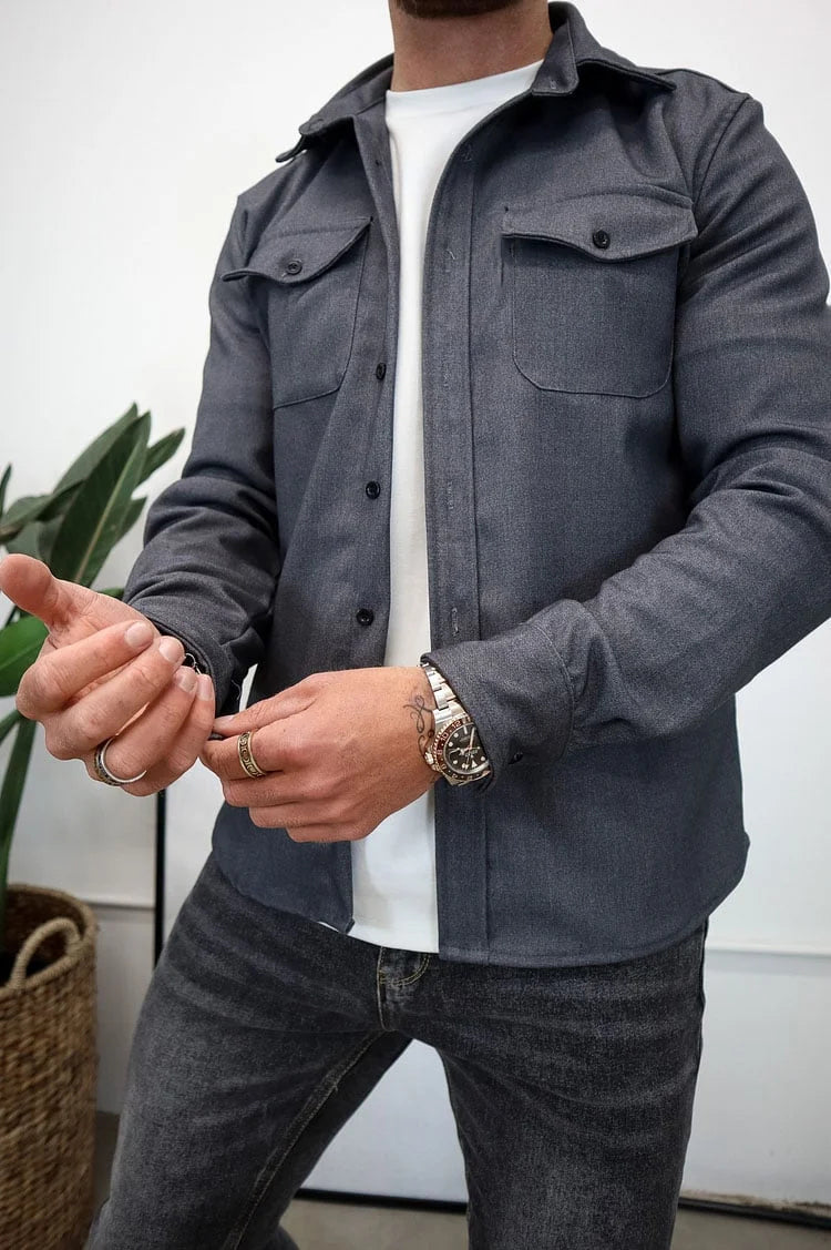 🔥Hot sale🔥- Button Down Shirt Jacket