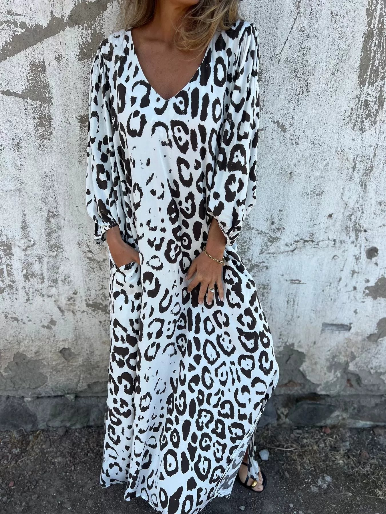 🔥Hot sale🔥- Flowy Printed Dress - Spring/Summer