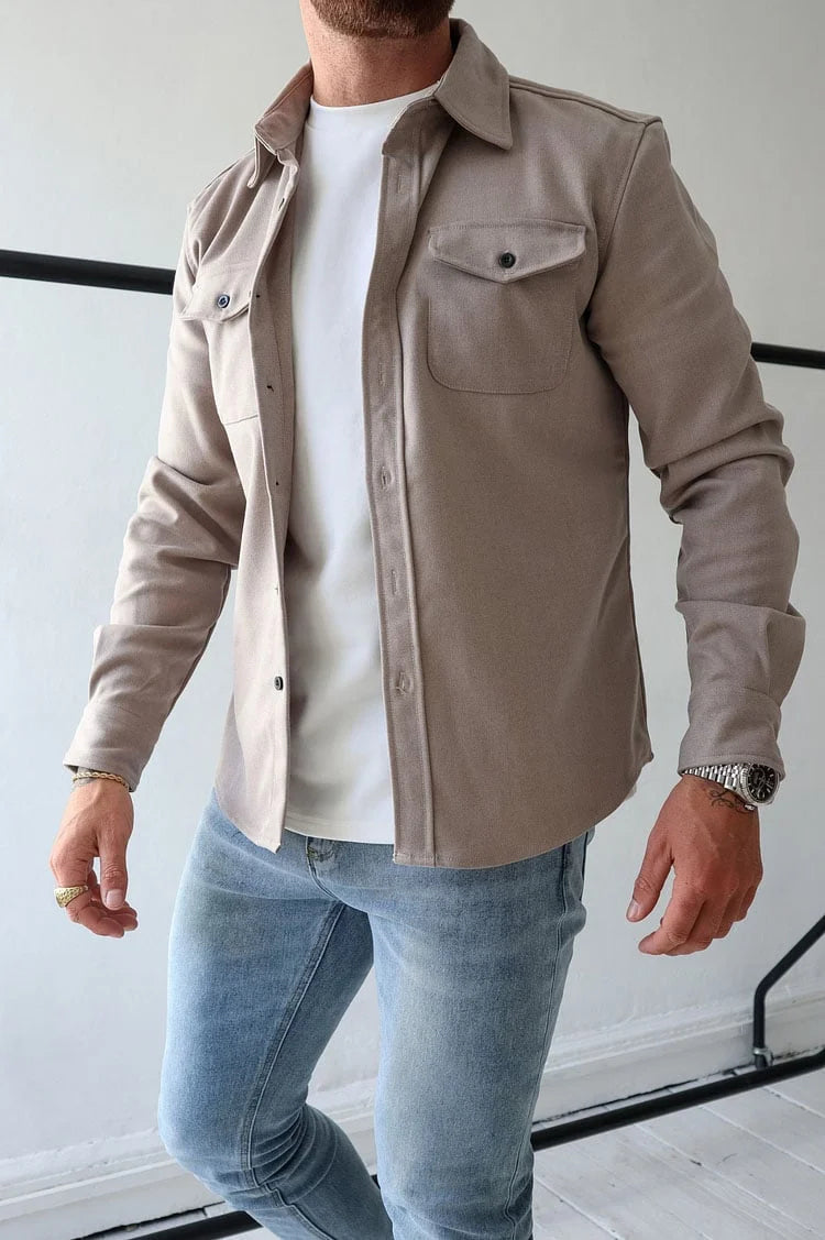 🔥Hot sale🔥- Button Down Shirt Jacket