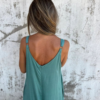 🔥Hot sale🔥- Casual Women's Jumpsuit with Pockets and Adjustable Straps