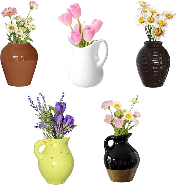 🔥Hot sale🔥- Cute Plant Ceramic Vase Fridge Magnets