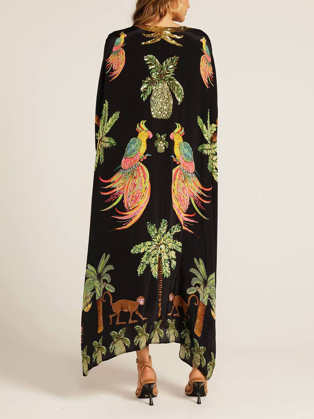 🔥Hot sale🔥- V-neck Printed Loose Fashion Dress