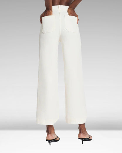 Needtoknit - Limited time offer🔥Cropped Wide-Leg Patch Pocket Jeans