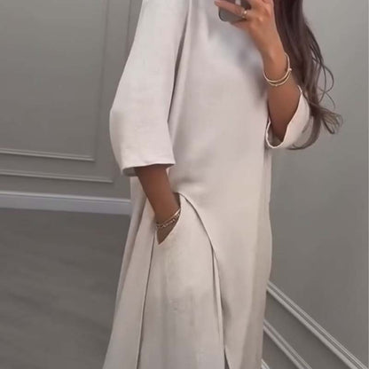 🔥Hot sale🔥- Solid Color Irregular Top & Wide-Leg Pants 2-PCS Set