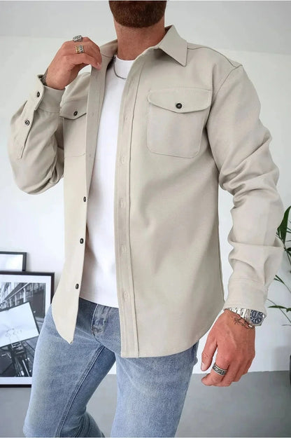 🔥Hot sale🔥- Button Down Shirt Jacket