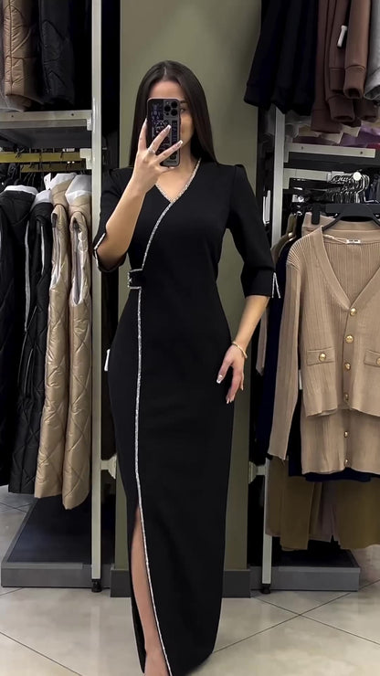 Needtoknit - Limited time offer🔥V-neck Slim Fit Temperament  Dress