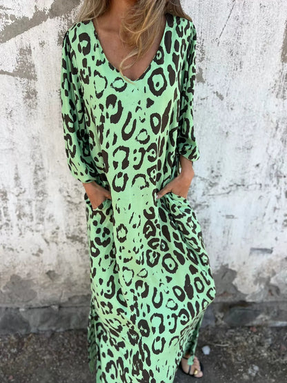 🔥Hot sale🔥- Flowy Printed Dress - Spring/Summer