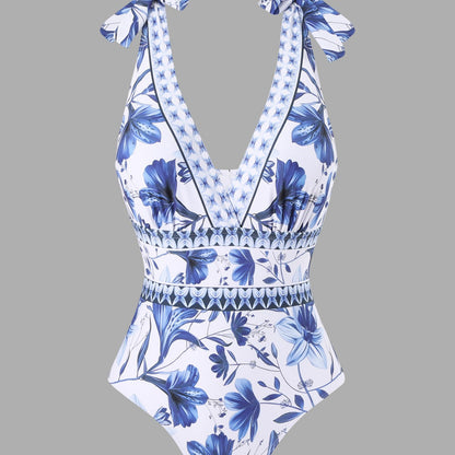 Needtoknit🔥Hot sale🔥 - blue and white porcelain swimsuit wrap skirt suits