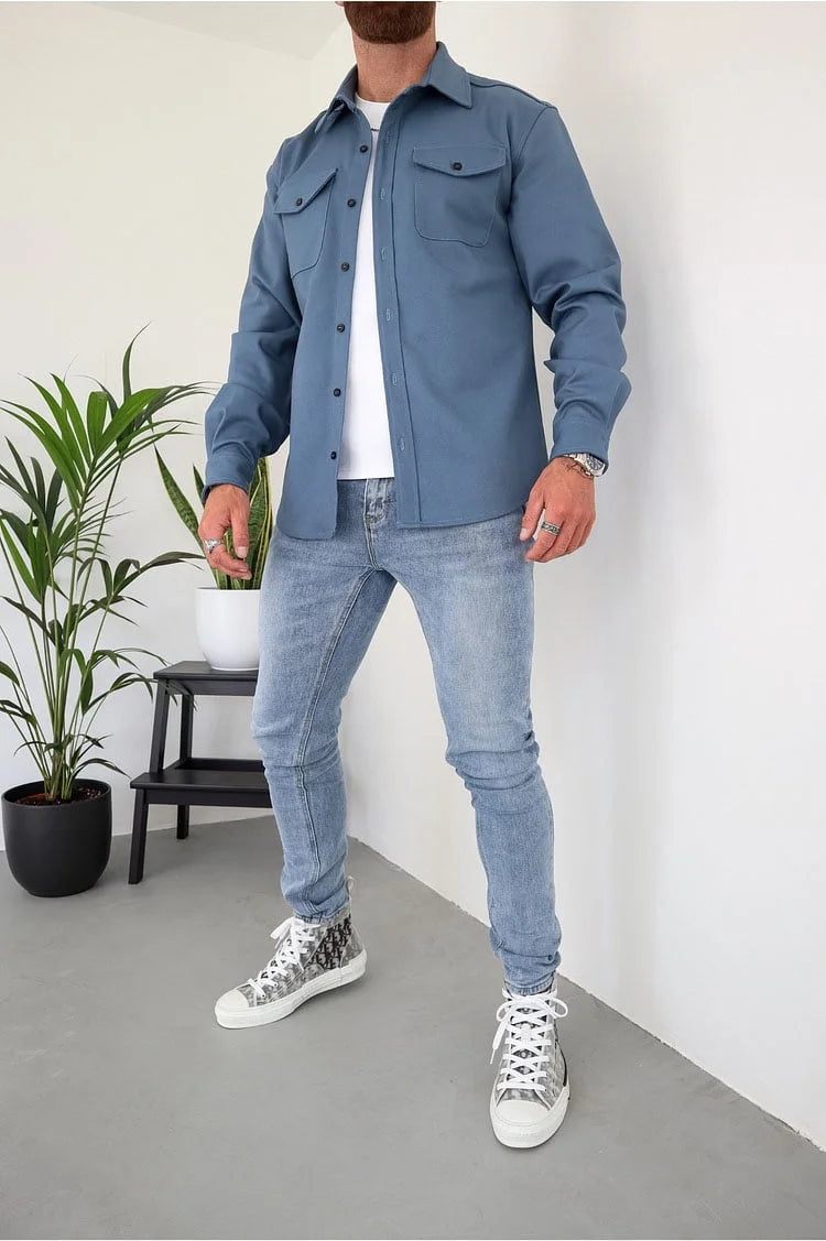 🔥Hot sale🔥- Button Down Shirt Jacket