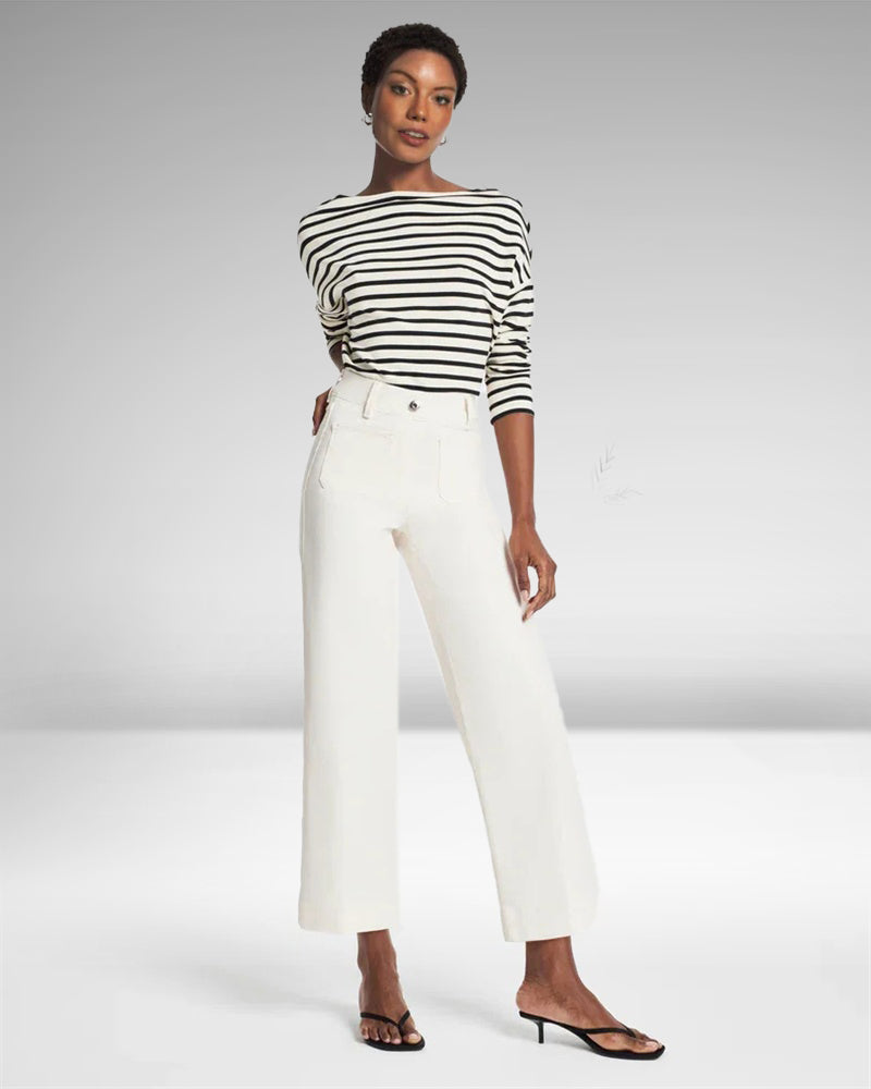 Needtoknit - Limited time offer🔥Cropped Wide-Leg Patch Pocket Jeans