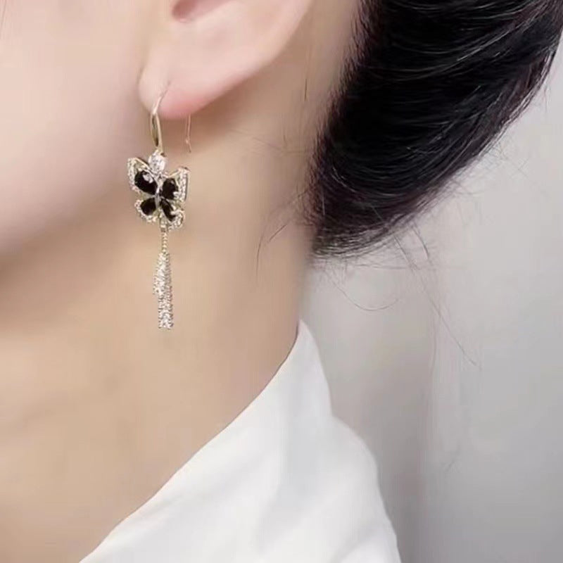 Needtoknit - Limited time offer🔥Crystal Butterfly Tassel Earrings