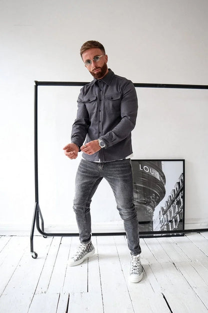 🔥Hot sale🔥- Button Down Shirt Jacket
