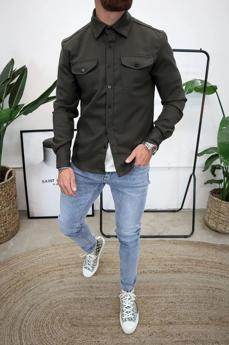 🔥Hot sale🔥- Button Down Shirt Jacket