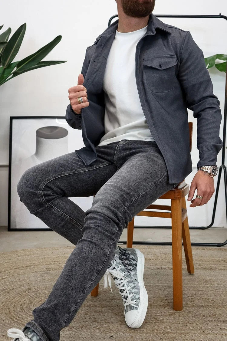 🔥Hot sale🔥- Button Down Shirt Jacket