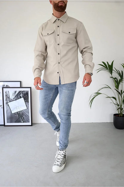 🔥Hot sale🔥- Button Down Shirt Jacket