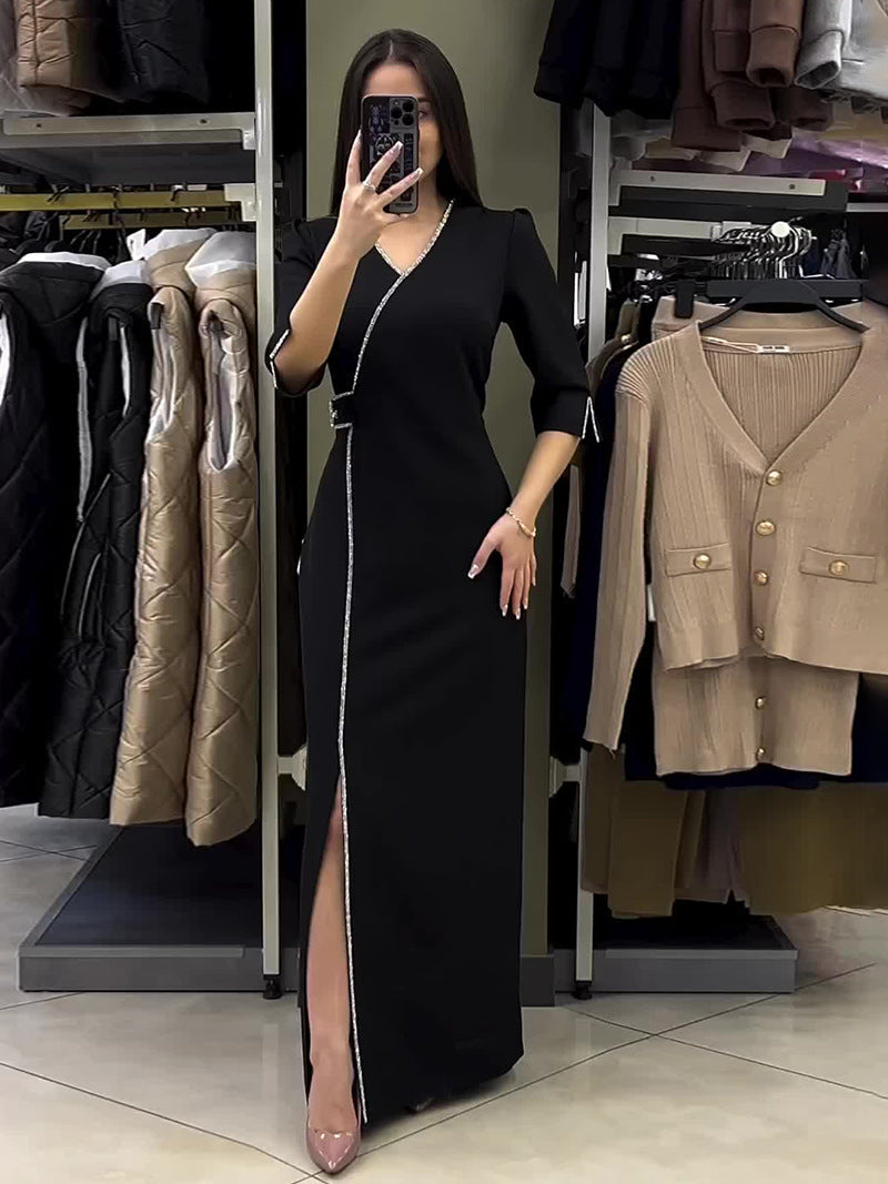 Needtoknit - Limited time offer🔥V-neck Slim Fit Temperament  Dress