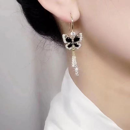 Needtoknit - Limited time offer🔥Crystal Butterfly Tassel Earrings